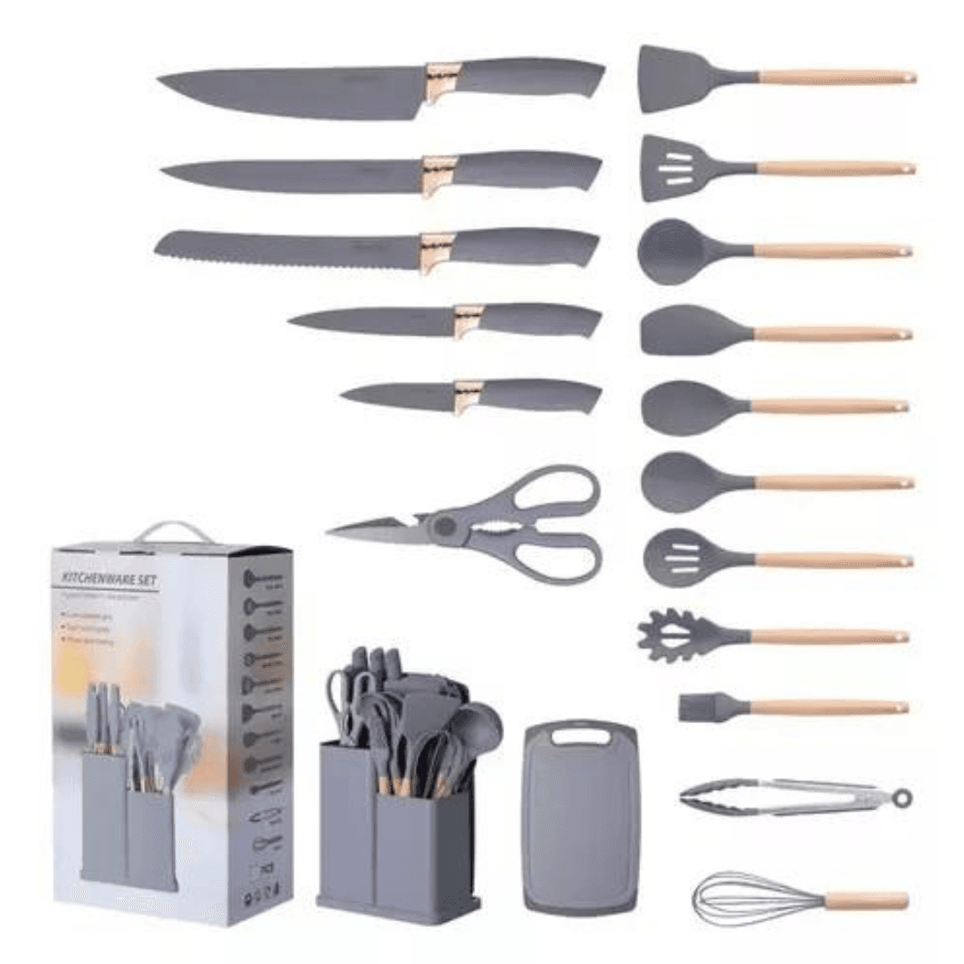 Set Utensilios Cocina Silicona x19