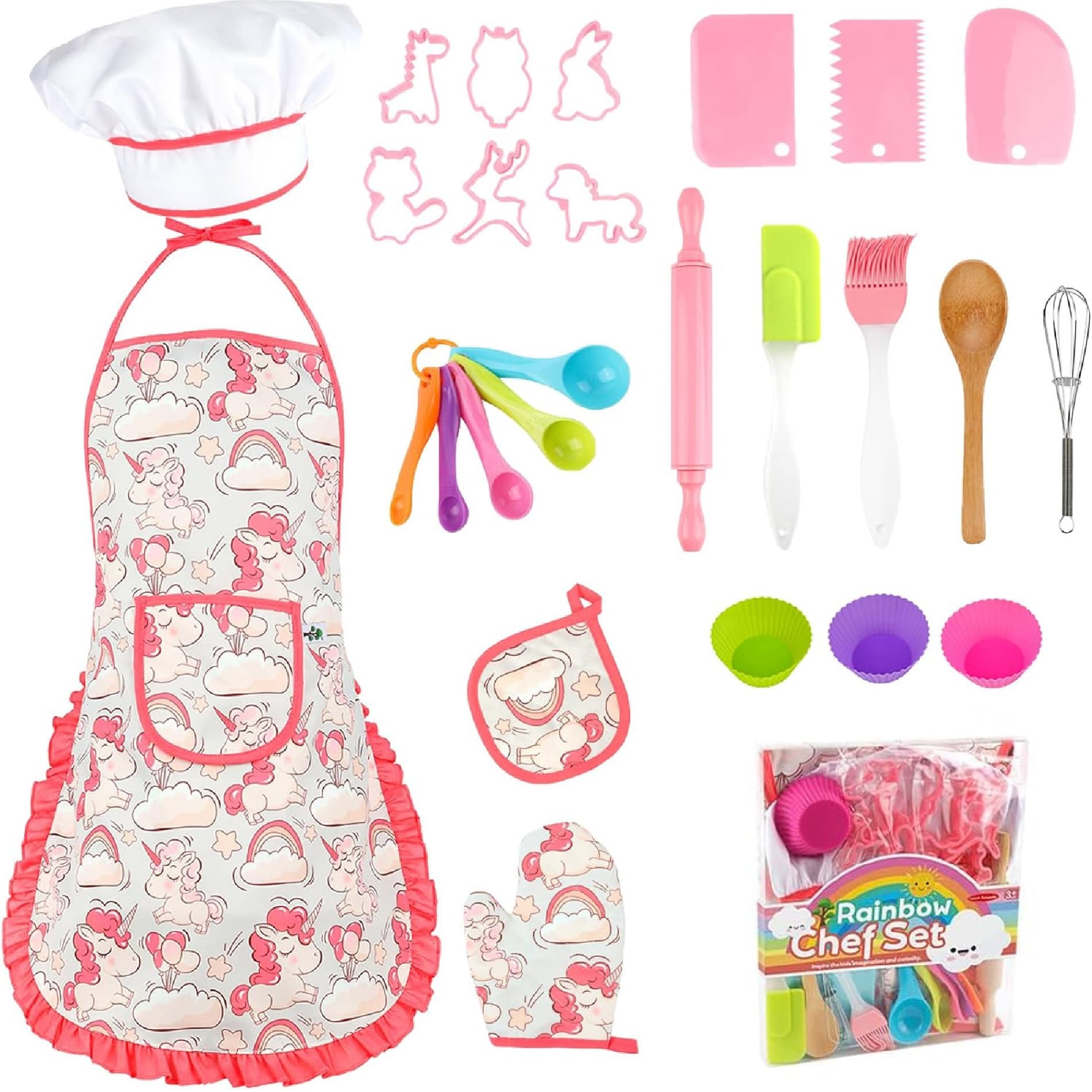 Kit de Chef Infantil 26 Pzs: ¡Tu Pequeño Cocinero a la Obra con Estilo!