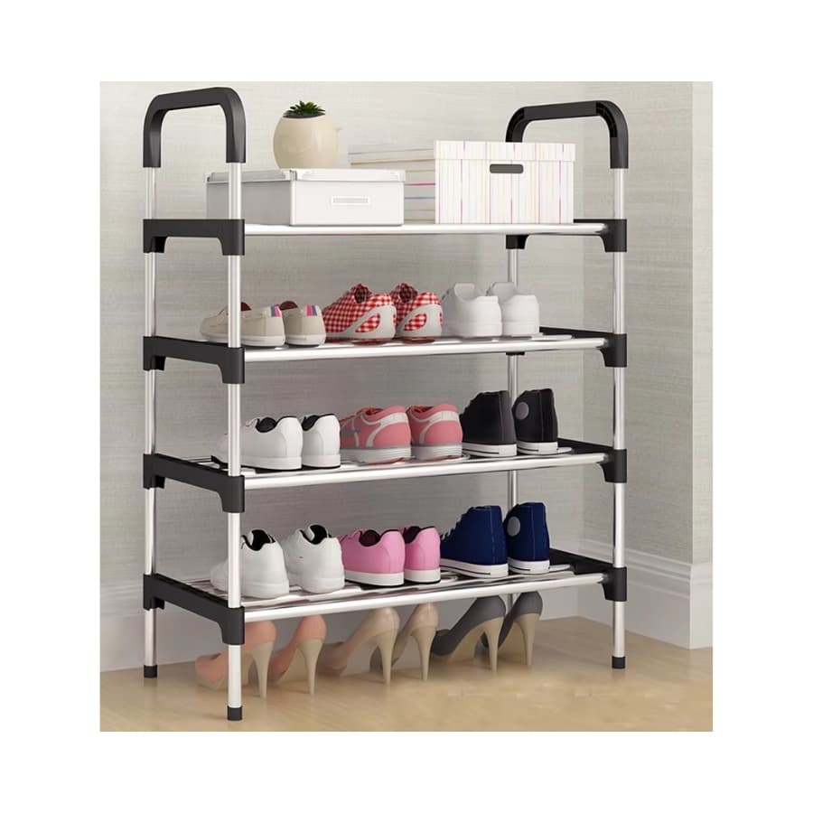 Organizador de Zapatos Apilable 4 Niveles | ¡Hogar Impecable y Sin Estorbo!